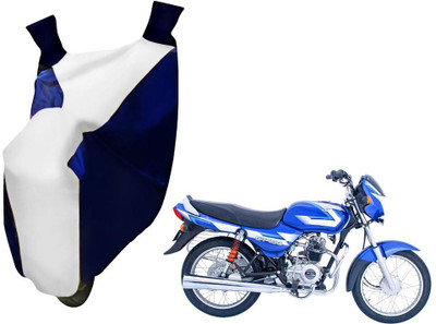 WolkomHome Two Wheeler Cover for Bajaj(CT100, Blue, White)