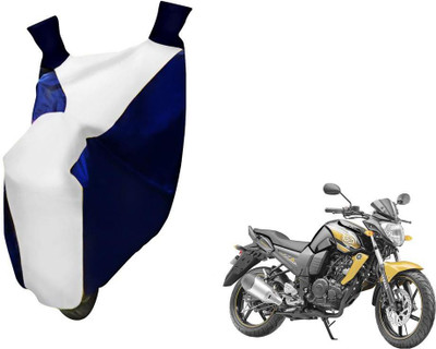WolkomHome Two Wheeler Cover for Yamaha(FZ-S, Blue, White)