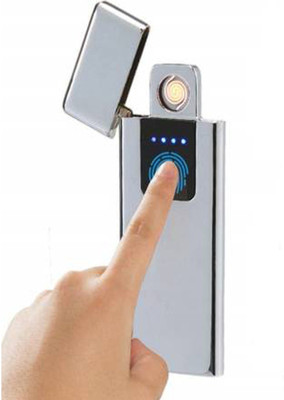 Peshkar USB Rechargeable Metal Lighters Cigarette Lighter Touch Sensor Cigarette Lighter USB Cigarette Lighter(Multicolor)