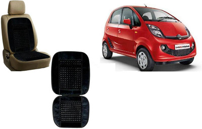 Auto Kite Wooden Bead, Velvet Seating Pad For  Tata Nano(Car, Home and Office Black)