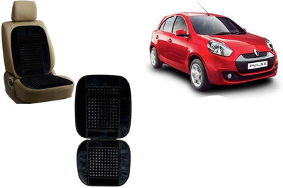 Auto Kite Wooden Bead, Velvet Seating Pad For  Renault Pulse(Car, Home and Office Black)