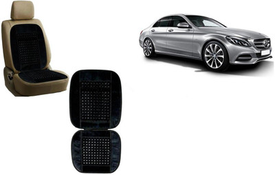 Auto Kite Wooden Bead, Velvet Seating Pad For  Mercedes Benz C200(Car, Home and Office Black)