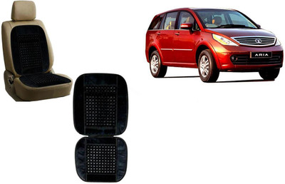 Auto Kite Wooden Bead, Velvet Seating Pad For  Tata Aria(Car, Home and Office Black)