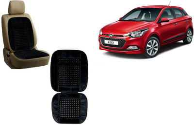 Auto Kite Wooden Bead, Velvet Seating Pad For  Hyundai Elite i20(Car, Home and Office Black)