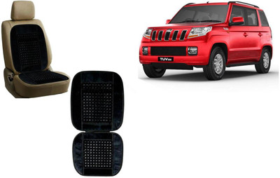 Auto Kite Wooden Bead, Velvet Seating Pad For  Mahindra TUV-300(Car, Home and Office Black)