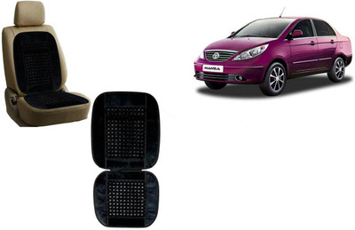 Auto Kite Wooden Bead, Velvet Seating Pad For  Tata Manza(Car, Home and Office Black)
