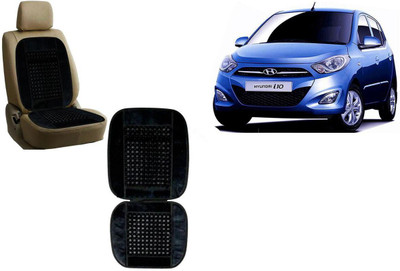 Auto Kite Wooden Bead, Velvet Seating Pad For  Hyundai i10 Active(Car, Home and Office Black)