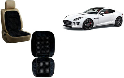 Auto Kite Wooden Bead, Velvet Seating Pad For  Jaguar F-TYPE(Car, Home and Office Black)