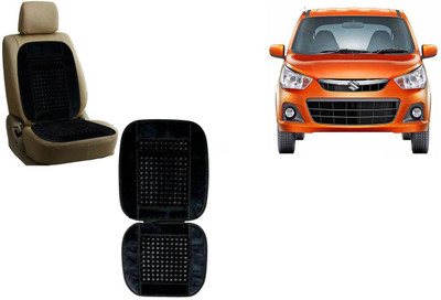 Auto Kite Wooden Bead, Velvet Seating Pad For  Maruti Suzuki Alto K10(Car, Home and Office Black)