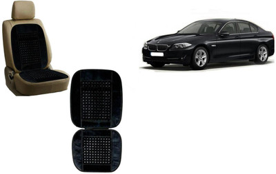 Auto Kite Wooden Bead, Velvet Seating Pad For  BMW 520i(Car, Home and Office Black)