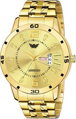 ABREXO Abx1220 Gold Dial Gold Bracelet Day & Date Functioning Watch For Boys Analog Watch  - For Men
