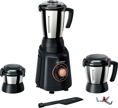 BOSCH Bold MGM4334BIN TrueMixx 600 W Mixer Grinder (3 Jars, Black, Silver, Gold)