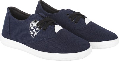 KANEGGYE Canvas Shoes For Men(Navy , 6)