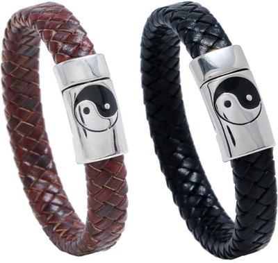fashion for sure Leather Bracelet Set(Pack of 2)