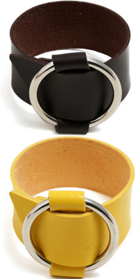 fashion for sure Leather Bracelet Set(Pack of 2)