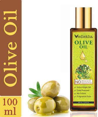 Vedlekha Organic Extra Olive Oil (Pure Cold Pressed Oil) For Hair & Skin(100 ml)