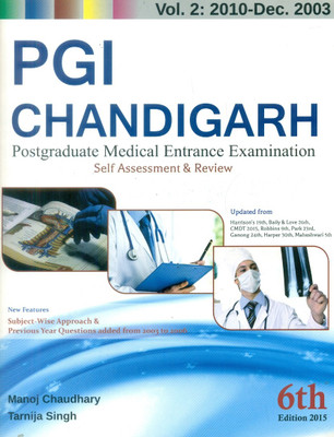 PGI Chandigarh : Postgraduate Medical Entrance Examination : Volume 2 : 2010- Dec- 2003(English, Paperback, Manoj Chaudhary, Tarnija Singh)