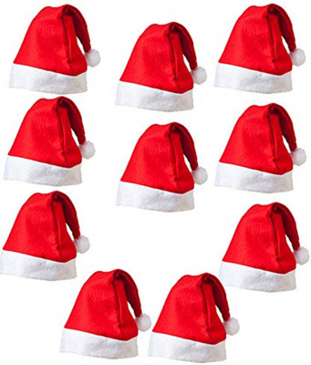 Kashish Trends Solid Santa Cap Cap(Pack of 10)