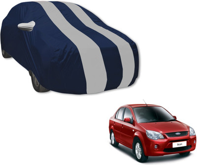 MOCKHE Car Cover For Ford Ikon (With Mirror Pockets)(Blue, Silver)
