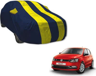 Auto Hub Car Cover For Volkswagen Polo GT (With Mirror Pockets)(Blue, Yellow)