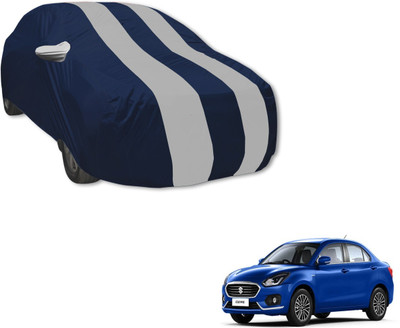 Auto Hub Car Cover For Maruti Suzuki Swift Dzire (With Mirror Pockets)(Blue, Silver)