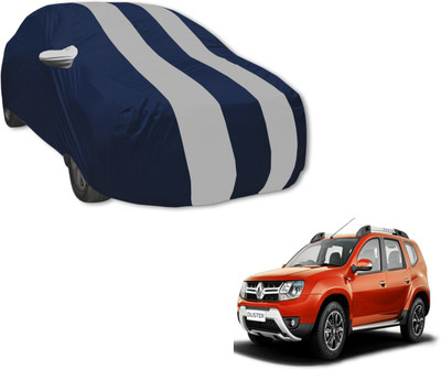 Auto Hub Car Cover For Renault Duster (With Mirror Pockets)(Blue, Silver)