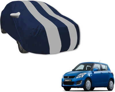 Auto Hub Car Cover For Maruti Suzuki Swift (With Mirror Pockets)(Blue, Silver)