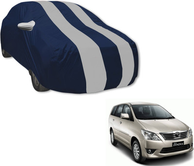 Auto Hub Car Cover For Toyota Innova (With Mirror Pockets)(Blue, Silver)