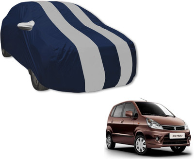 MOCKHE Car Cover For Maruti Suzuki Zen Estilo (With Mirror Pockets)(Blue, Silver)