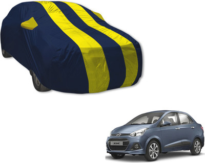 MOCKHE Car Cover For Hyundai Xcent (With Mirror Pockets)(Blue, Yellow)