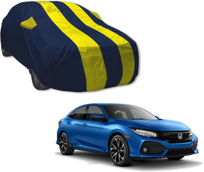 Auto Hub Car Cover For Honda Civic (With Mirror Pockets)(Blue, Yellow)