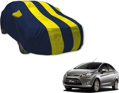 Auto Hub Car Cover For Ford Fiesta (With Mirror Pockets)(Blue, Yellow)