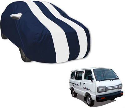 Auto Hub Car Cover For Maruti Suzuki Omni (With Mirror Pockets)(Blue, White)