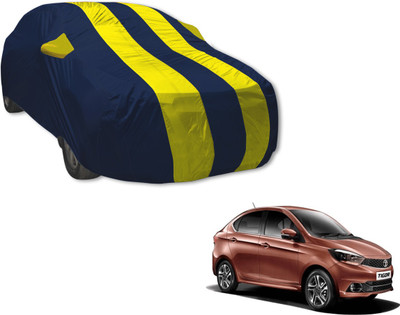 MOCKHE Car Cover For Tata Tigor (With Mirror Pockets)(Blue, Yellow)
