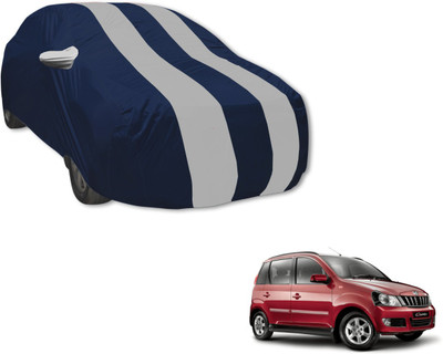 MOCKHE Car Cover For Mahindra Quanto (With Mirror Pockets)(Blue, Silver)
