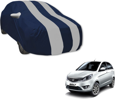 MOCKHE Car Cover For Tata Bolt (With Mirror Pockets)(Blue, Silver)