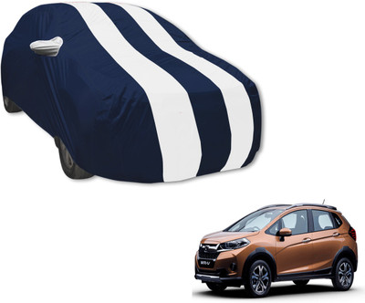 MOCKHE Car Cover For Honda WRV (With Mirror Pockets)(Blue, White)