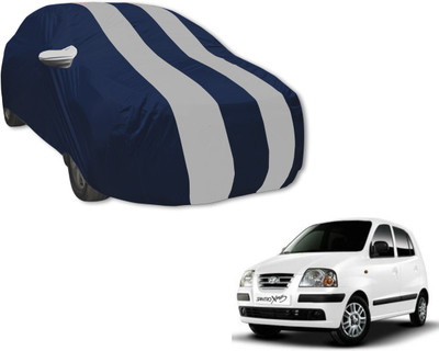 Auto Hub Car Cover For Hyundai Santro Xing (With Mirror Pockets)(Blue, Silver)