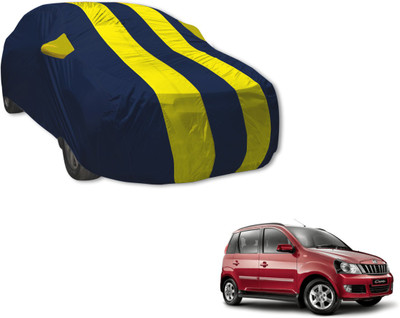 Auto Hub Car Cover For Mahindra Quanto (With Mirror Pockets)(Blue, Yellow)