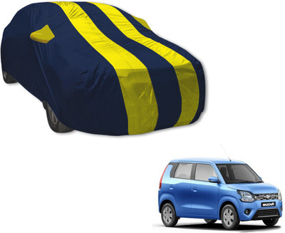 MOCKHE Car Cover For Maruti Suzuki WagonR Stingray (With Mirror Pockets)(Blue, Yellow)