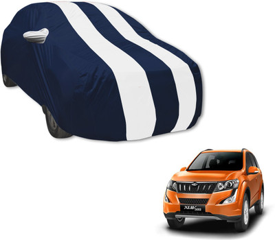 Auto Hub Car Cover For Mahindra XUV 500 (With Mirror Pockets)(Blue, White)