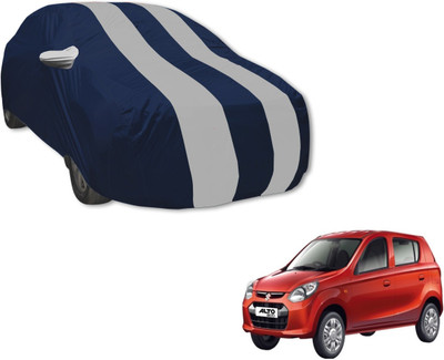 MOCKHE Car Cover For Maruti Suzuki Alto 800 (With Mirror Pockets)(Blue, Silver)