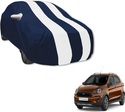 MOCKHE Car Cover For Ford Universal For Car (With Mirror Pockets)(Blue, White)