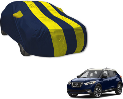 MOCKHE Car Cover For Nissan Kicks (With Mirror Pockets)(Blue, Yellow)