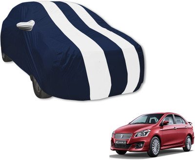 Auto Hub Car Cover For Maruti Suzuki Ciaz (With Mirror Pockets)(Blue, White)