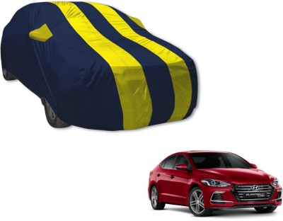 MOCKHE Car Cover For Hyundai Elantra (With Mirror Pockets)(Blue, Yellow)