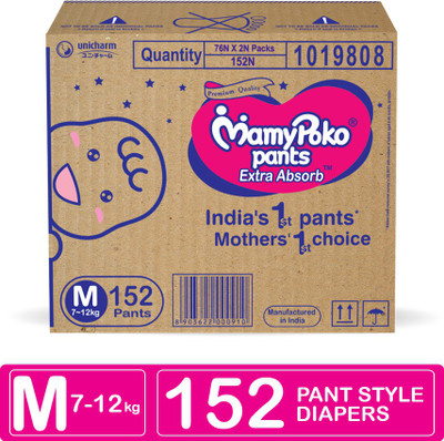MamyPoko Pants Extra Absorb Diapers – M (152 Pieces)