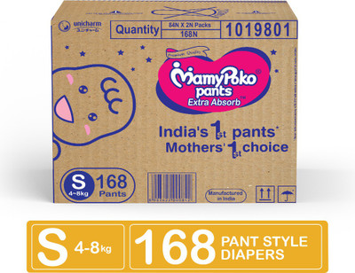 MamyPoko Pants Extra Absorb Diapers - S(168 Pieces)