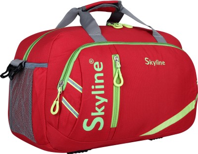 SKYLINE Polyester 33 Ltrs Red Travel Duffle / Gym Bag Duffel Without Wheels