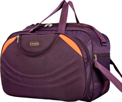 Nice Line Stylish 40 Liters Purple Travel Duffel Bag With Roller Wheels For Men And Women Duffel With Wheels (Strolley)